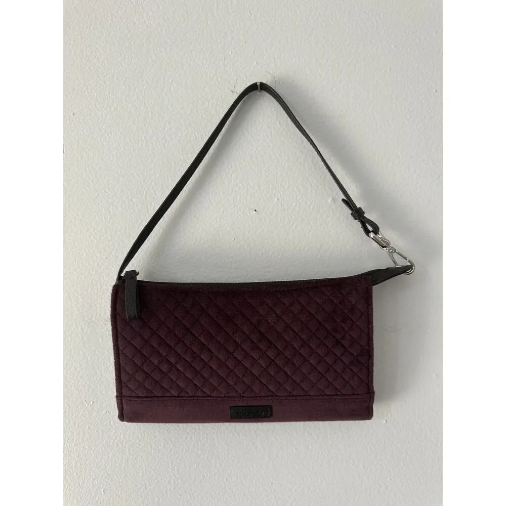Vera Bradley Iconic RFID Slim Wristlet Wallet Blackberry Wine Velvet Brand New